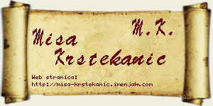 Miša Krstekanić vizit kartica